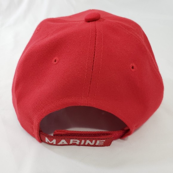 United States Marine Corp Baseball Cap / Hat from City Hunters, Red, Adjustable - Picture 2 of 9